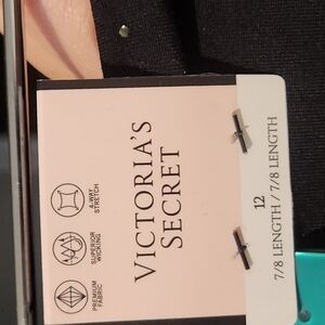 Victoria's Secret 7/8 Length Rhinestone Black Leggings Size 12/Large